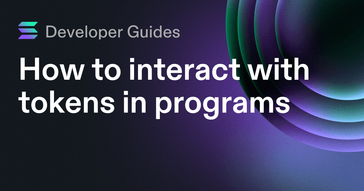 How interact with tokens in programs